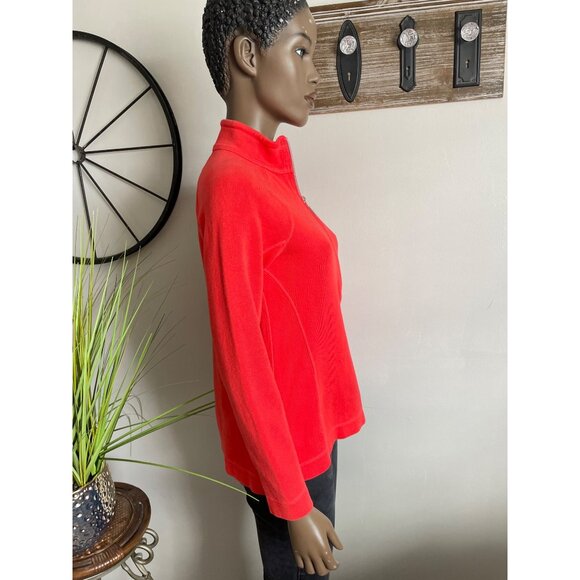 TOMMY BAHAMA Womens Tango Red Aruba Half Zip Pullover Sweatshirt Size S/P - Picture 5 of 8